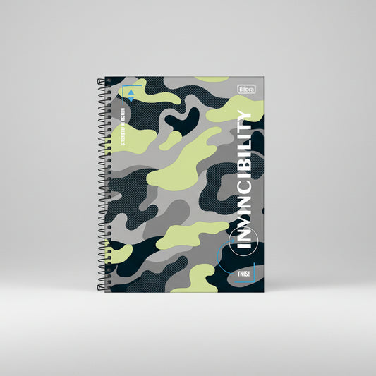 Caderno Universitário Hide Camuflado 10 Matérias 160 Fls – Tilibra