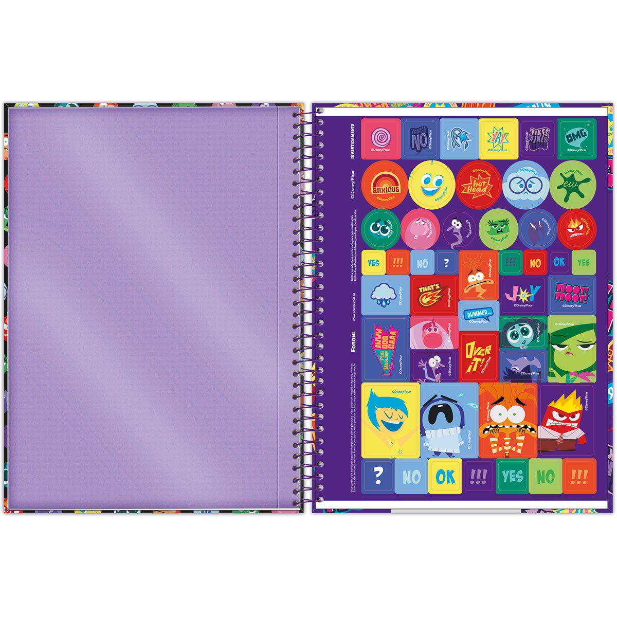 Caderno Divertidamente 2 Foroni | 1 Matéria 80 Folhas Capa Dura | Universitário 200 x 275 mm
