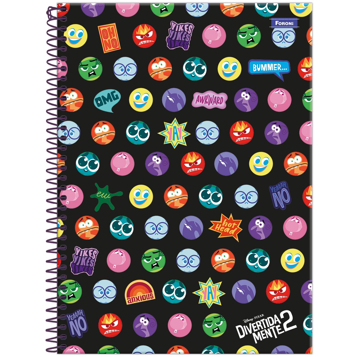Caderno Divertidamente 2 Foroni | 1 Matéria 80 Folhas Capa Dura | Universitário 200 x 275 mm