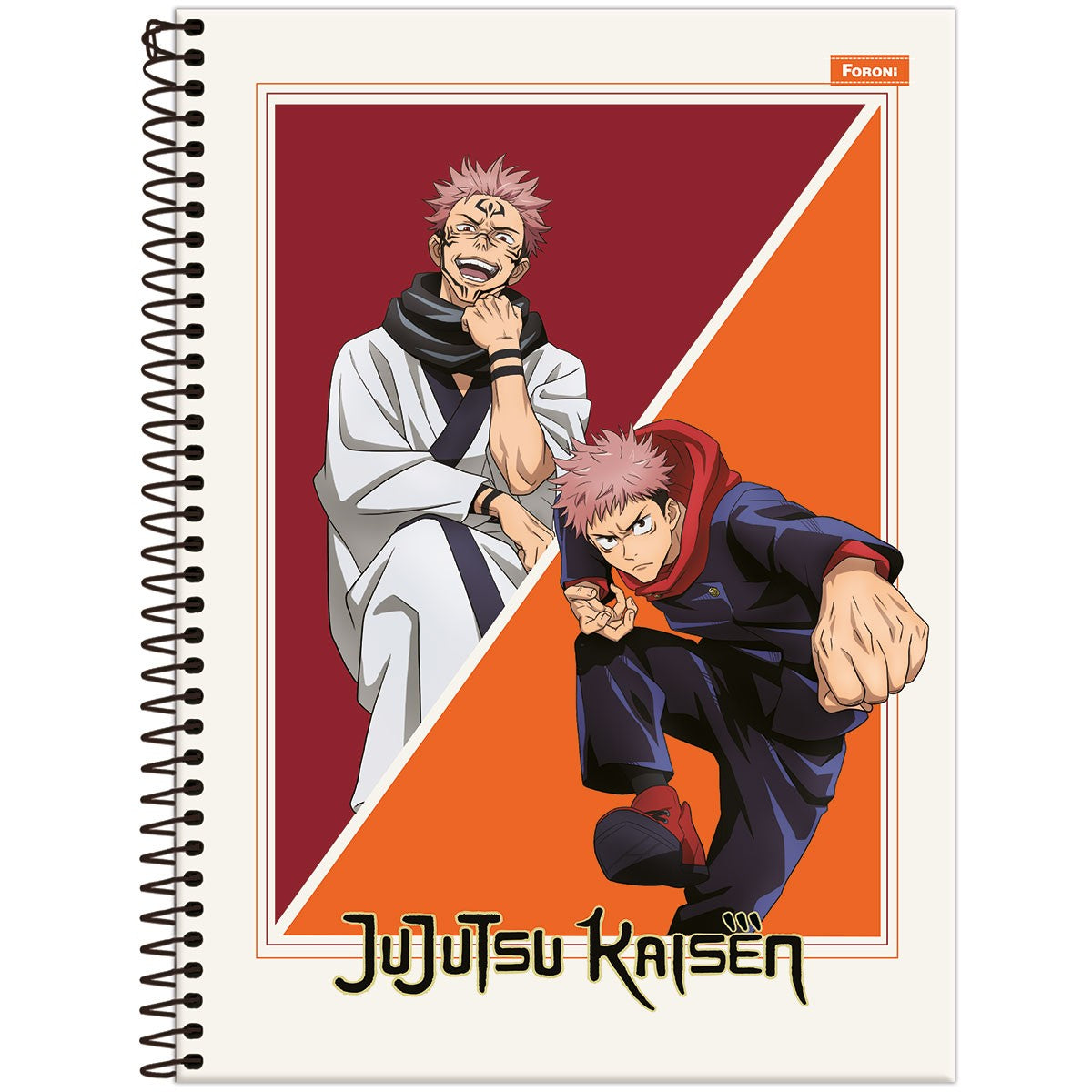 Caderno Jujutsu Kaisen | Universitário Capa Dura 1 Matéria 80 Folhas | Foroni