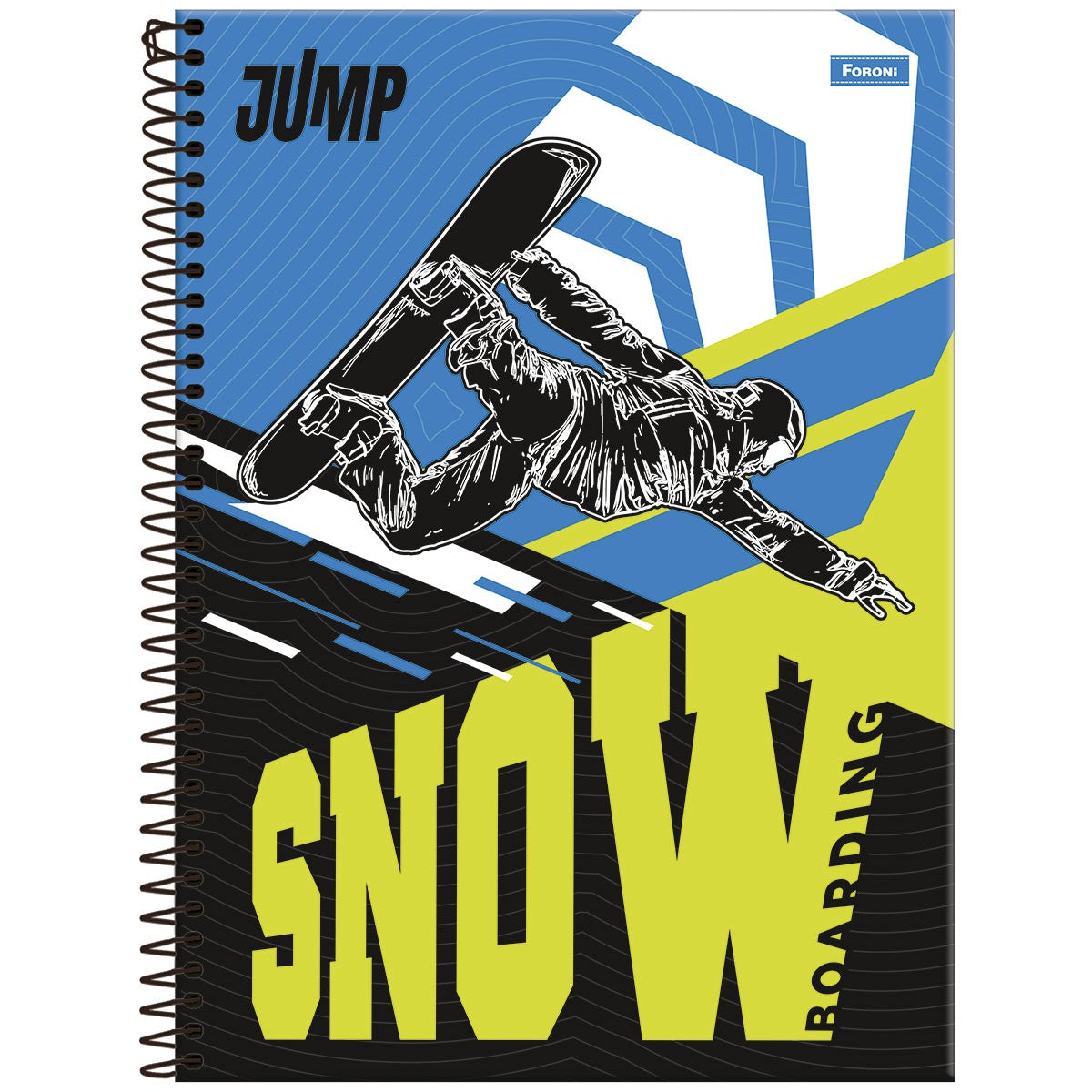 Caderno Jump 10 Matérias 200 Folhas Universitário Foroni | Capa Dura