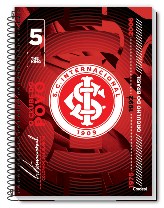 Caderno do Inter Universitário Credeal | Capa Dura 1 Matéria 80 Folhas | Produto Licenciado | 6 Capas