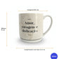 Caneca de Porcelana 300ml – Pai, Amor, Coragem e Dedicação | Brasfoot Urban