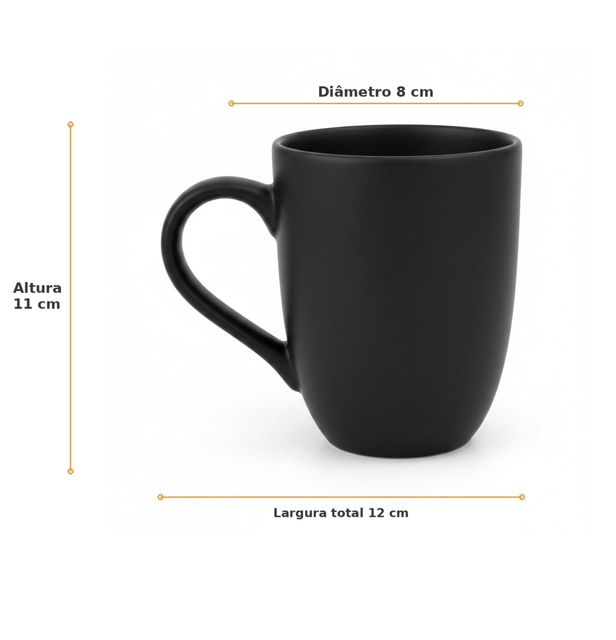 Caneca de Cerâmica Flat 350ml – Oxford | Linha Flat (Pacífico / Oásis / Preto)