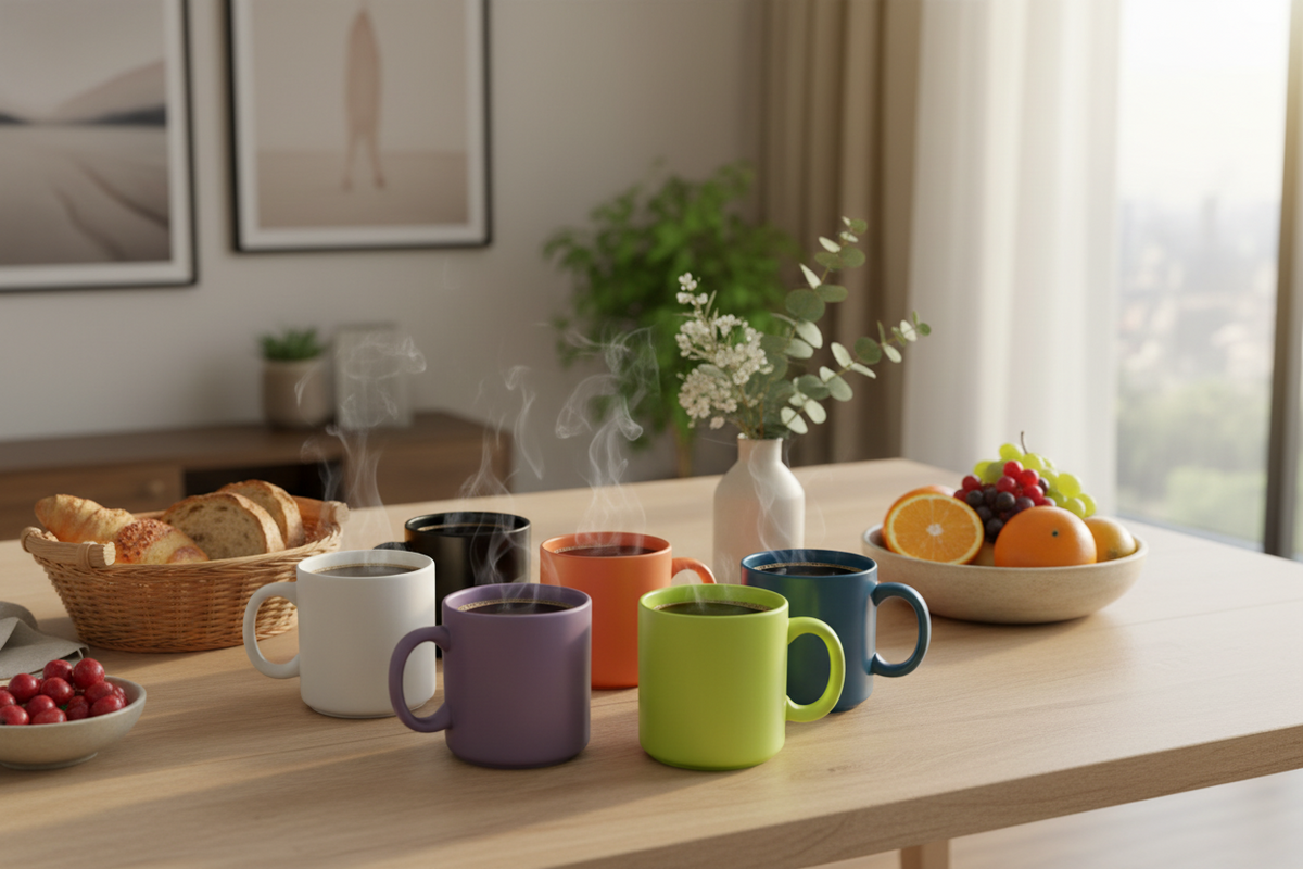 Caneca de Cerâmica 330 ml Oxford Biona AZ12 — Disponível em 7 Cores