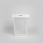 Cesto para Roupas Sanremo Hydrus 46,4L – Plástico Cristal com Tampa e Alças | Leve e Ventilado