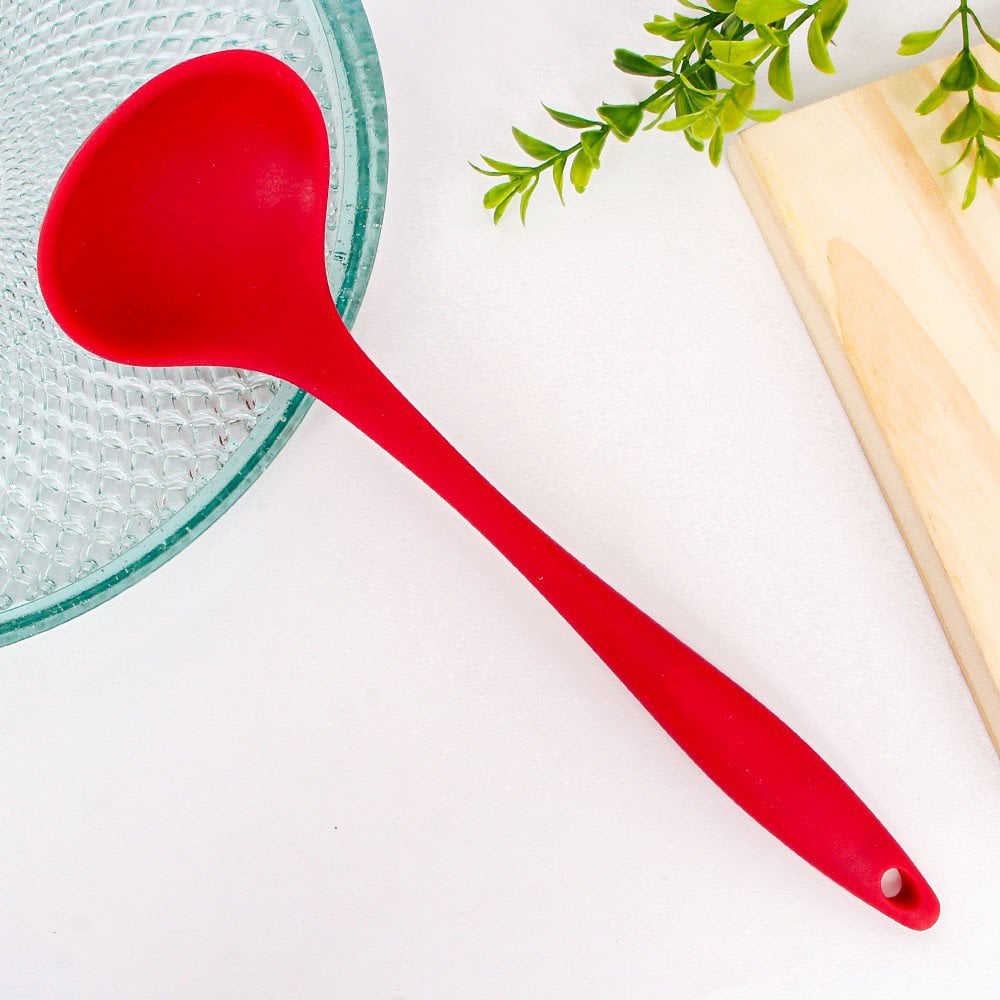 Concha de Silicone 28,2 cm Vermelha – Eco’s Houseware ECO24048 | Utensílio Antiaderente