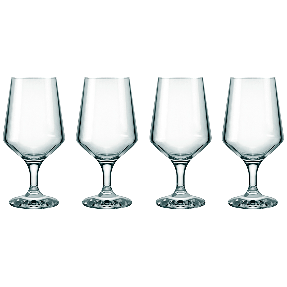 Jogo 4 Taças de Cerveja Brunello 400 ml – Vidro Cristalino | Nadir