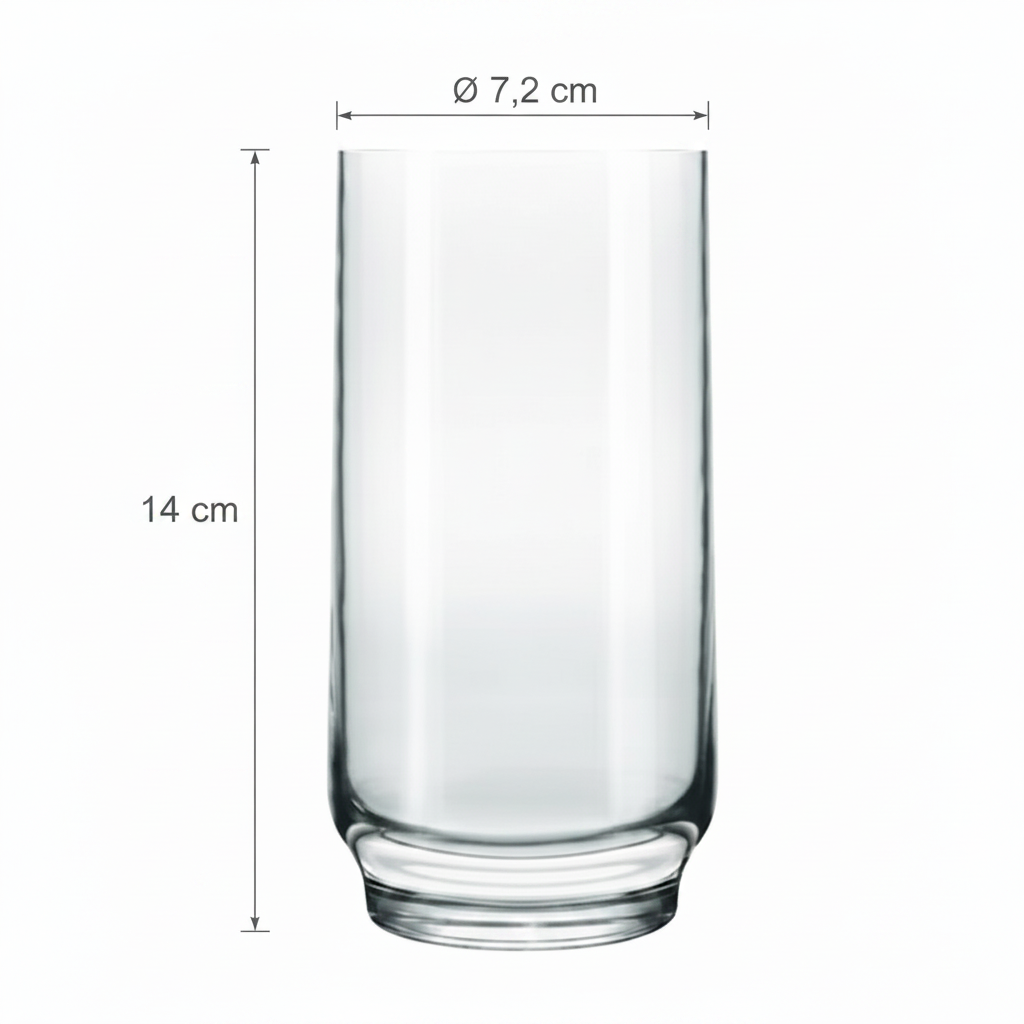 Jogo de Copos Long Drink Lights 410 ml com 6 Peças em Vidro | Nadir