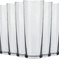Conjunto 6 Copos Long Drink Tubo Cylinder 300ml Vidro Nadir
