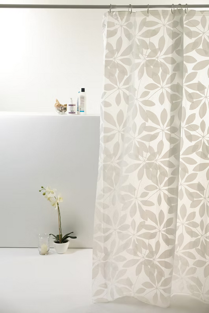 Cortina Box PEVA Uzoo 1,80x1,60m com 12 Ganchos — Estampa Exclusiva para Banheiro