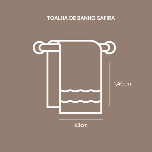 Toalha de Banho Safira 68cm×1,40 m Appel – 100% Algodão 420 g/m² | Barra Aveludada