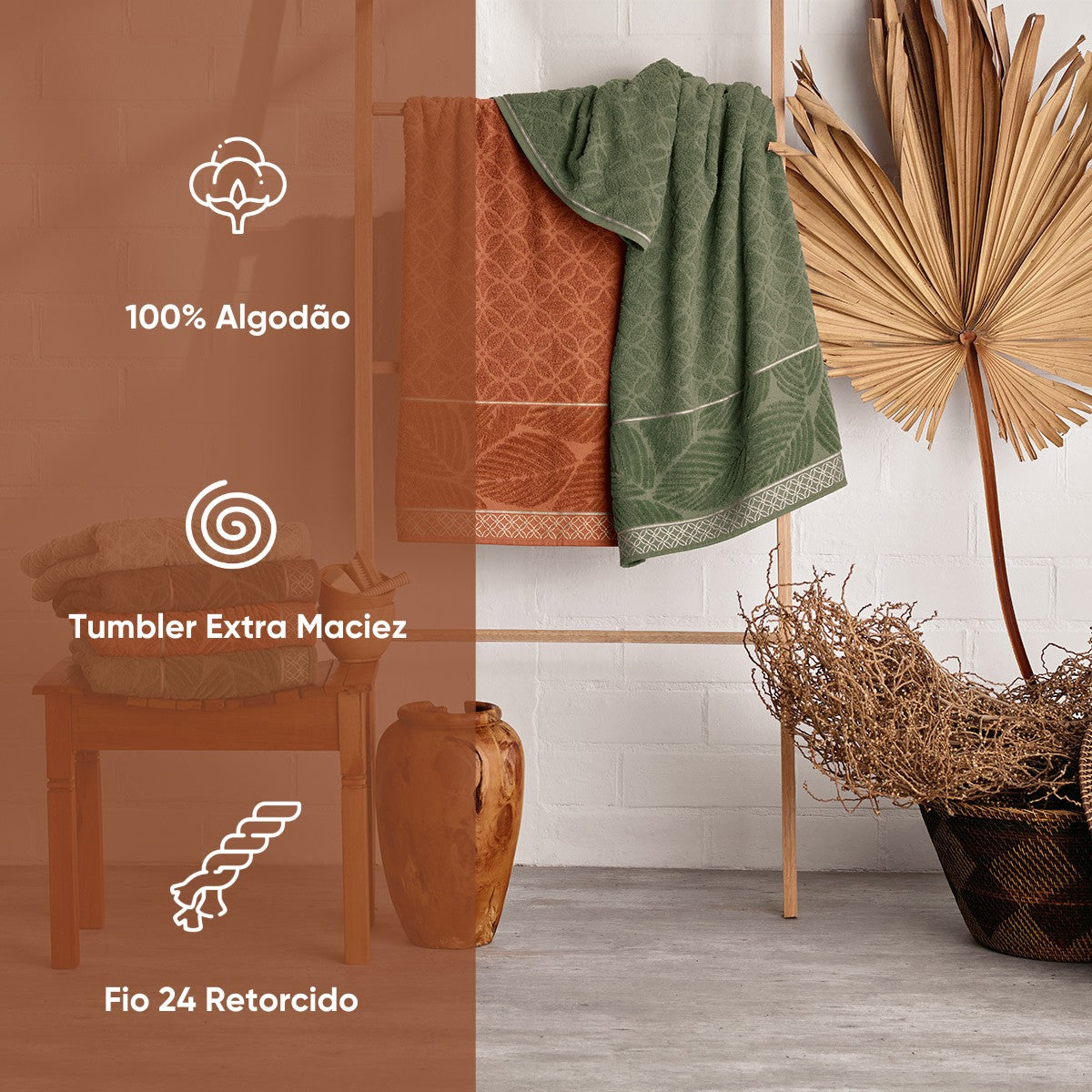 Toalha de Rosto Nativa 50×75 cm – 100% Algodão 420 g/m² | Appel Home