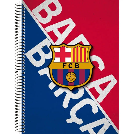 Caderno do Barcelona | Universitário Capa Dura 1 Matéria 80 Folhas | Animativa