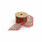 Fita Aramada de Tecido Verde e Vermelho com Costura Dourada 6,3 cm x 9,14 m – FlorArte