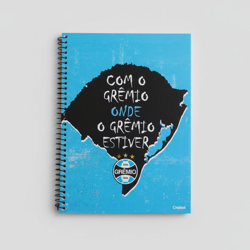 Caderno do Grêmio | Universitário Capa Dura 1 Matéria 80 Folhas | Credeal