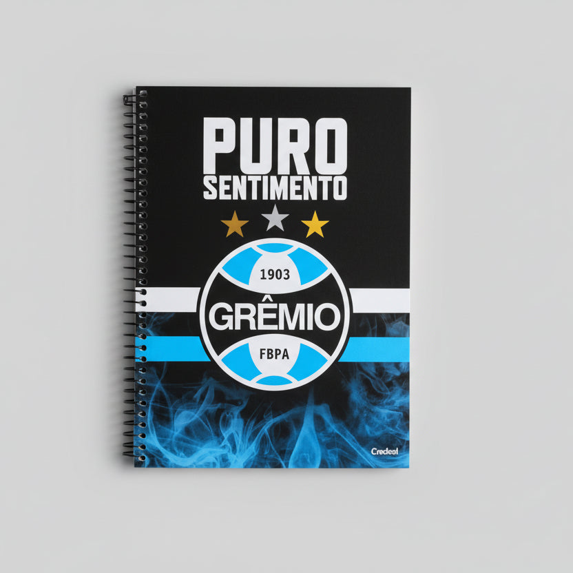 Caderno do Grêmio | Universitário Capa Dura 1 Matéria 80 Folhas | Credeal