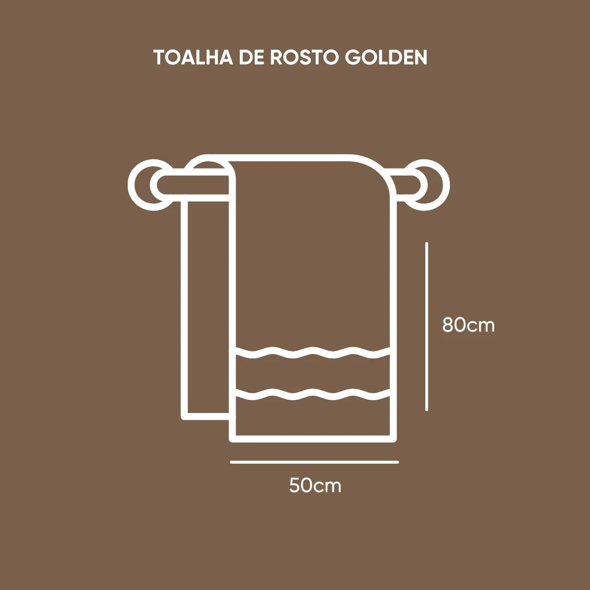 Toalha de Rosto Golden Appel 50×80cm | Fio Penteado 500g/m² | Coleção 50 Anos