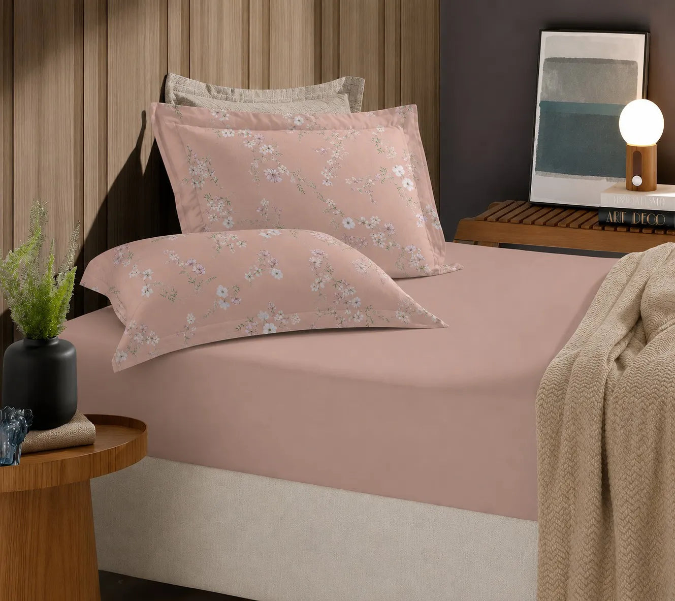 Jogo de Cama Casal 3 Peças Hedrons Essenza | Toque de Algodão Estampado