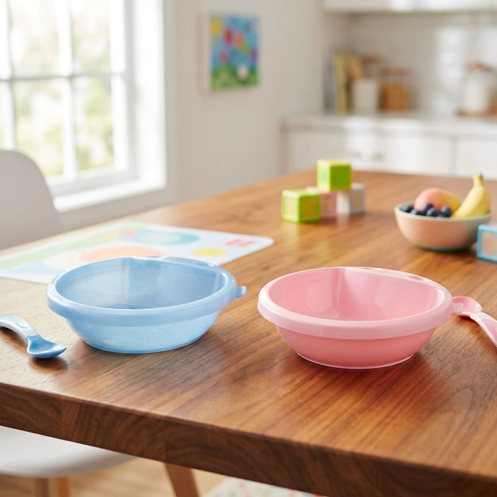 Prato Fundo Infantil 450 ml Linha Baby – Plástico Livre de BPA, Vai ao Micro-ondas | Sanremo