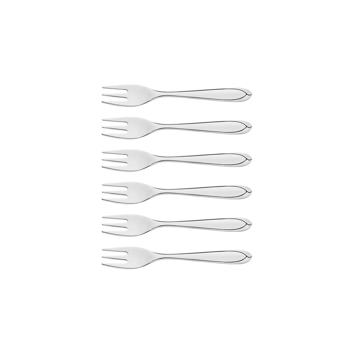 Kit 6 Garfos para Torta Tramontina Laguna em Aço Inox 14,2 cm | Acabamento Brilho