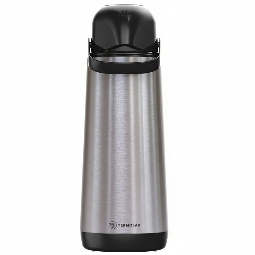 Garrafa Térmica Inox Lúmina Magic Pump 1,8 L — Bomba Pressão Anti-Pingo, Ampola de Vidro — Termolar