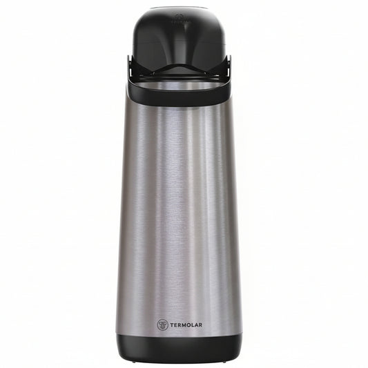 Garrafa Térmica Inox Lúmina Magic Pump 1,8 L — Bomba Pressão Anti-Pingo, Ampola de Vidro — Termolar
