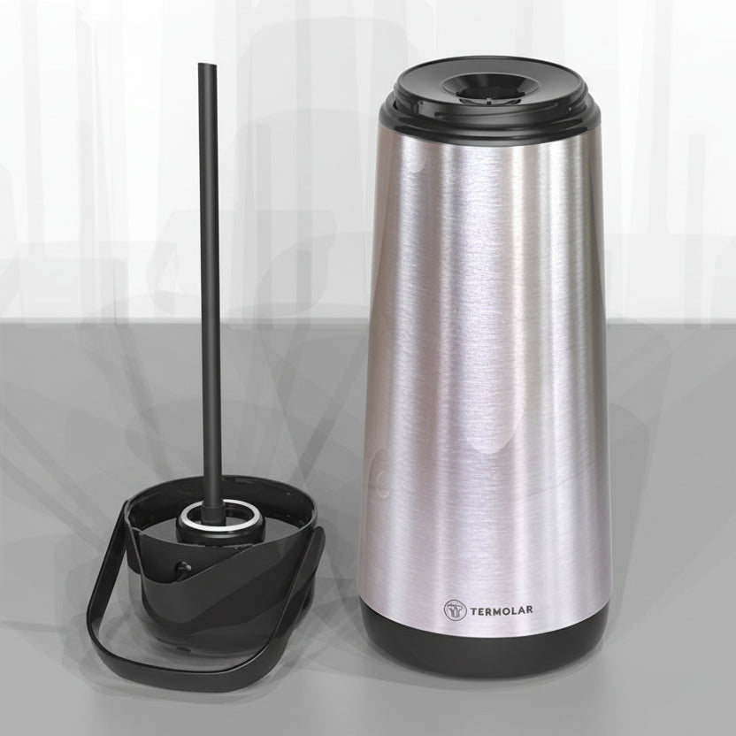 Garrafa Térmica Inox Lúmina Magic Pump 1,8 L — Bomba Pressão Anti-Pingo, Ampola de Vidro — Termolar