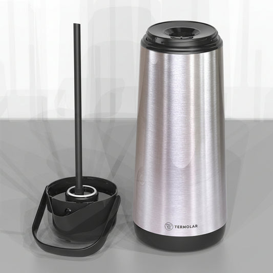 Garrafa Térmica Inox Lúmina Magic Pump 1,8 L — Bomba Pressão Anti-Pingo, Ampola de Vidro — Termolar