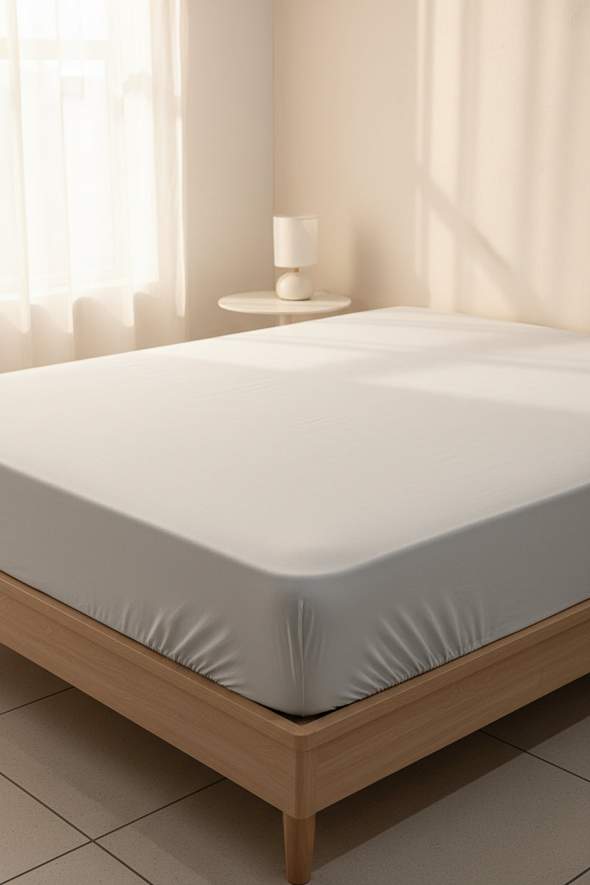 Lençol com Elástico Casal Toque de Algodão 250 Fios Hedrons – 1,38m × 1,88m × 30cm