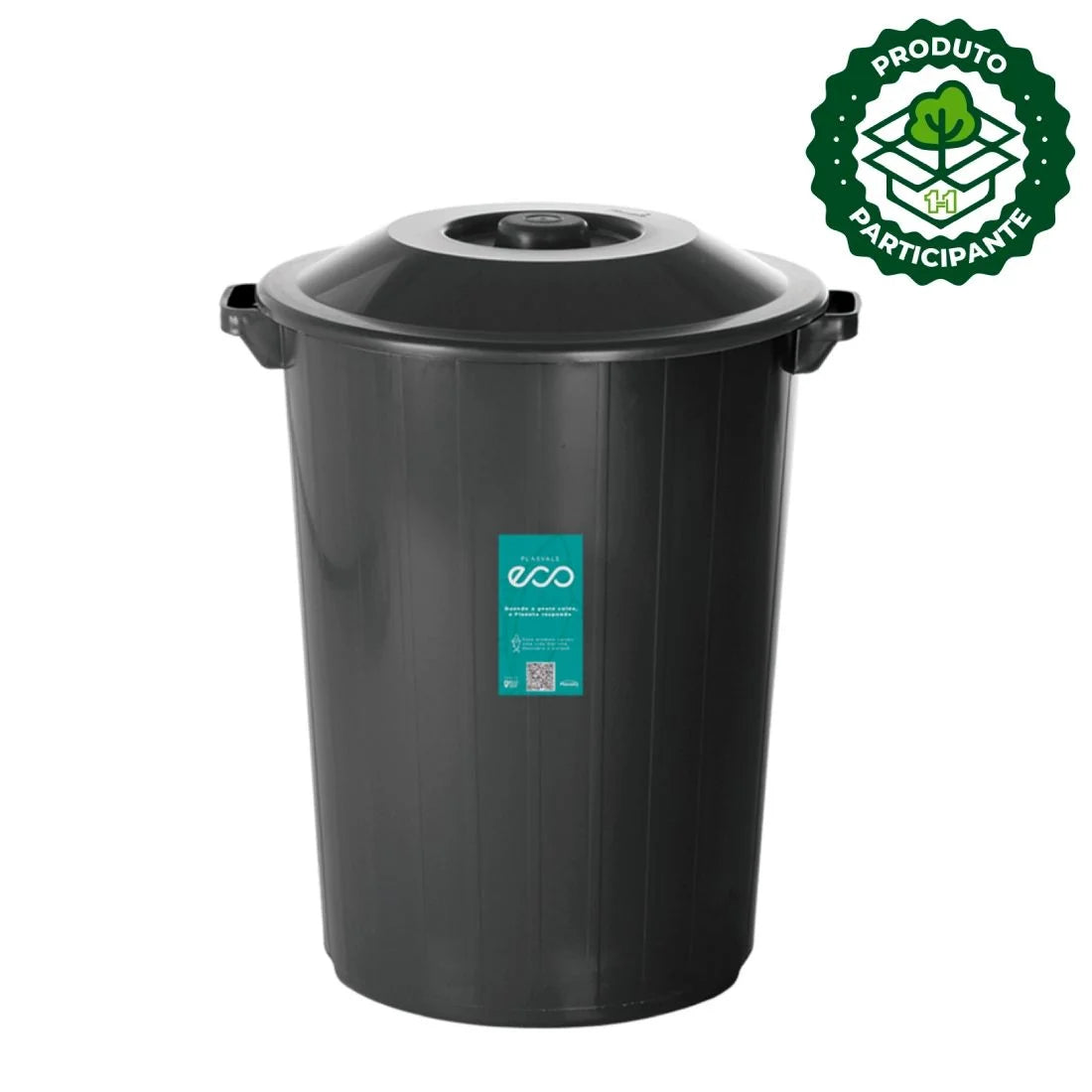 Lixeira Recycle 35 Litros Preta | Plasvale