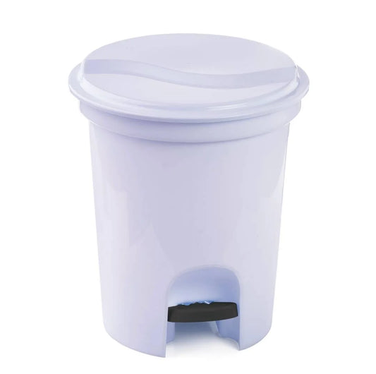Lixeira Redonda com Pedal 13L Plasvale 1828300 – Compacta, Higiênica e Ideal para Cozinha, Banheiro e Escritório