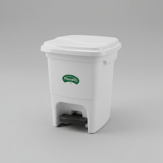 Lixeira Quadrada com Pedal 15L Plasvale — Polipropileno Livre de BPA