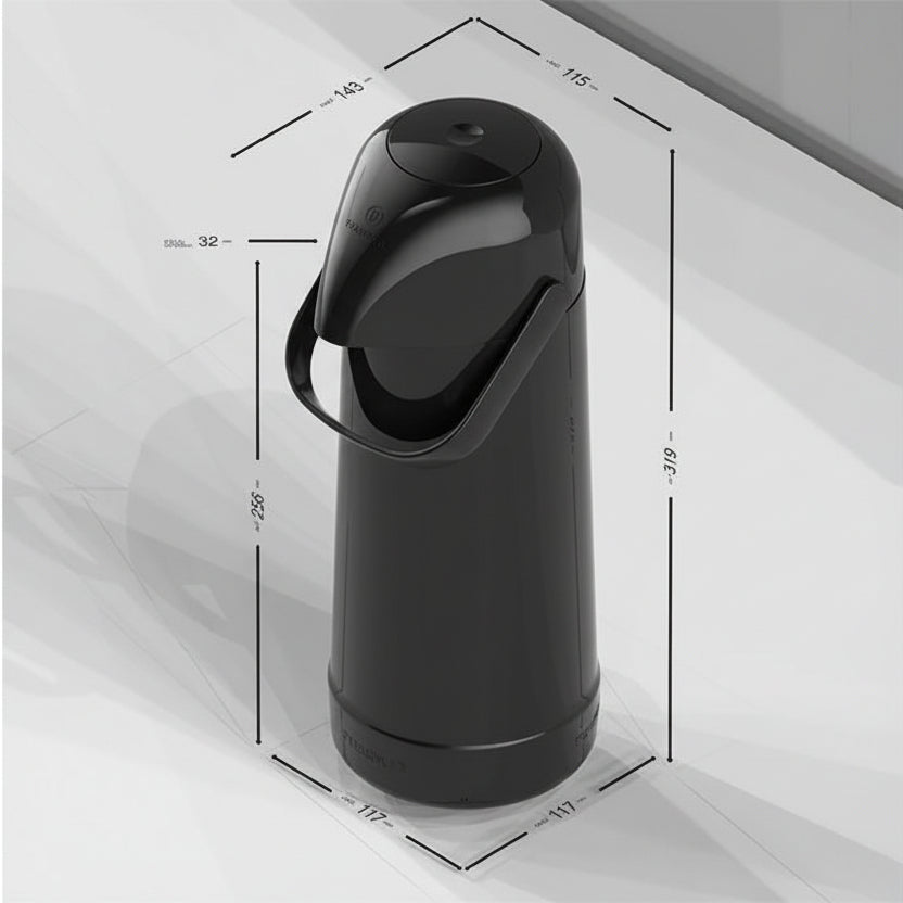 Garrafa Térmica Magic Pump 1L Termolar — Pressão Antigotejo, Ampola Vidro