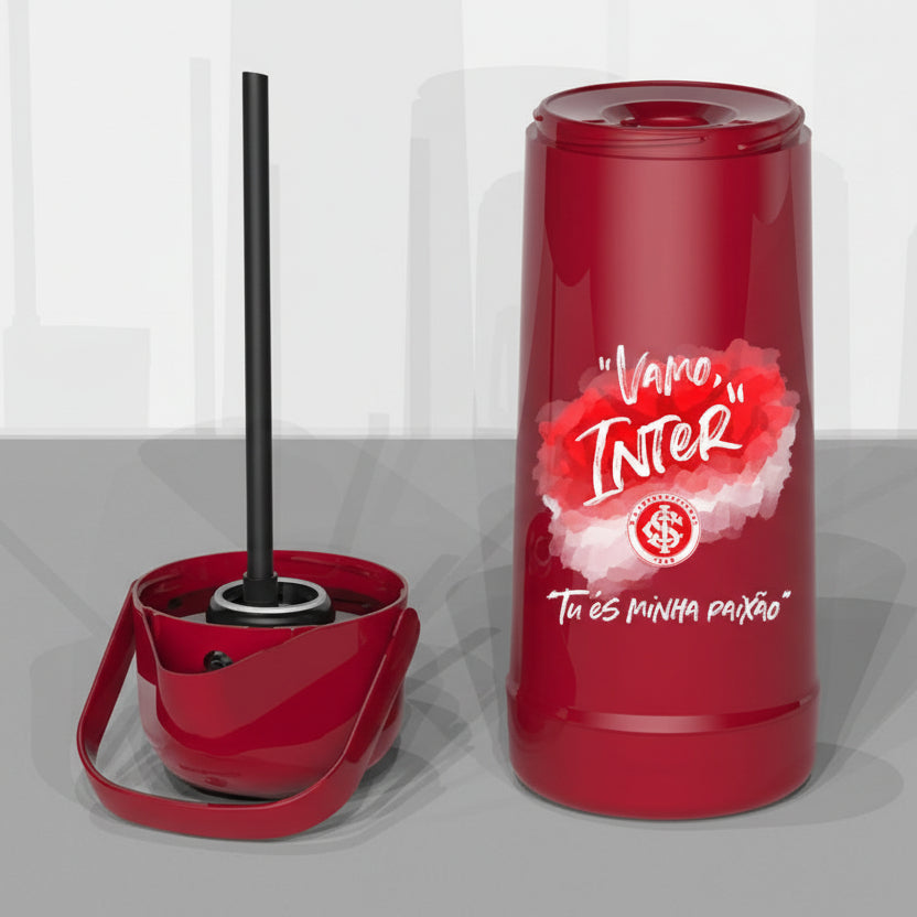 Garrafa Térmica Termolar Magic Pump Inter 1L — Oficial Sport Club Internacional · Bomba de Pressão · Vidro Interno · 12h Quente / 24h Frio