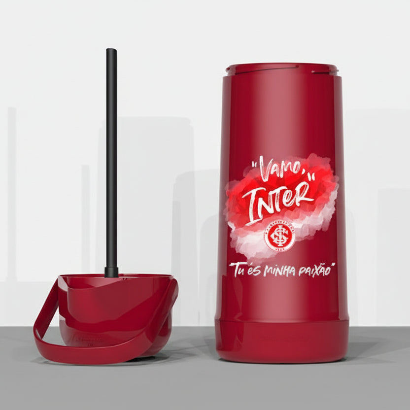 Garrafa Térmica Termolar Magic Pump Inter 1L — Oficial Sport Club Internacional · Bomba de Pressão · Vidro Interno · 12h Quente / 24h Frio