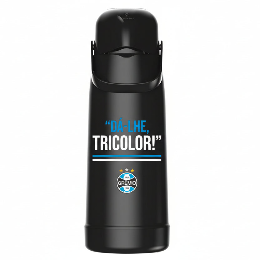 Garrafa Térmica Edição Oficial Grêmio Termolar Magic Pump 1,8 L | Ampola de Vidro, Bomba Antigotejo