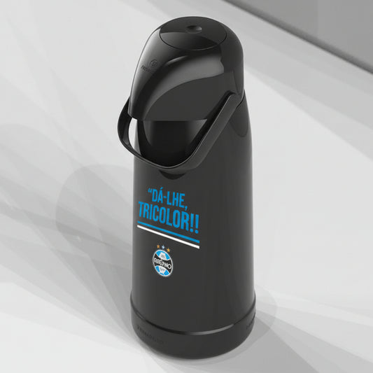 Garrafa Térmica Edição Oficial Grêmio Termolar Magic Pump 1,8 L | Ampola de Vidro, Bomba Antigotejo