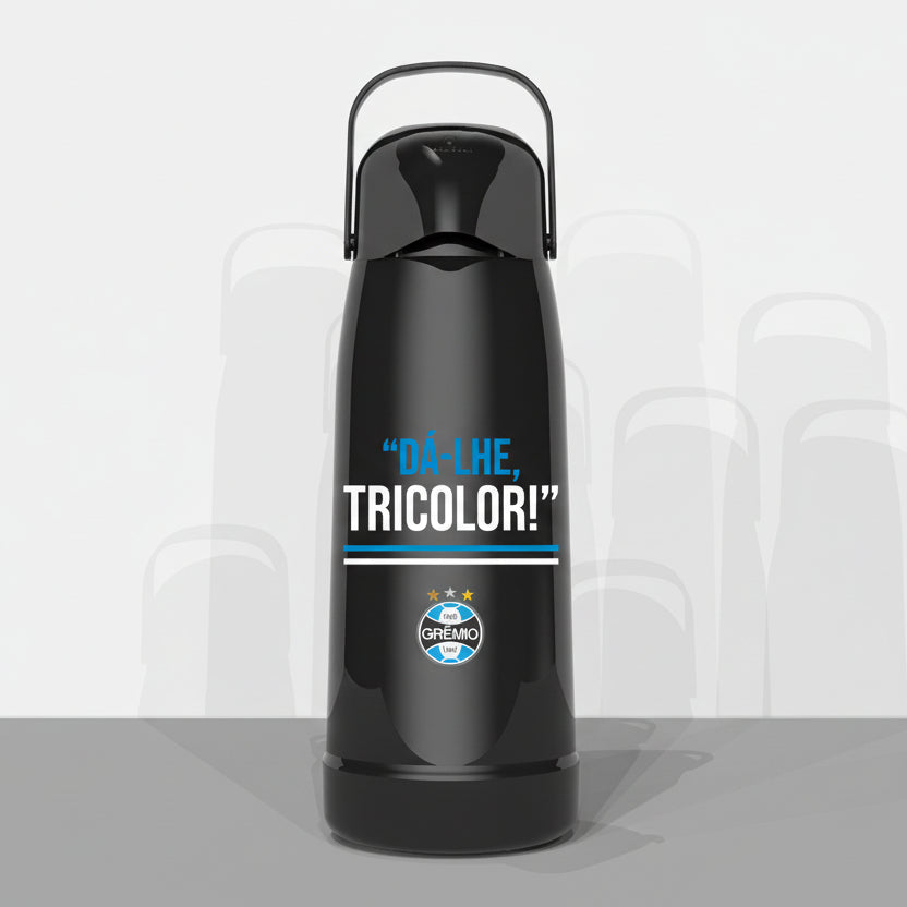 Garrafa Térmica Edição Oficial Grêmio Termolar Magic Pump 1,8 L | Ampola de Vidro, Bomba Antigotejo