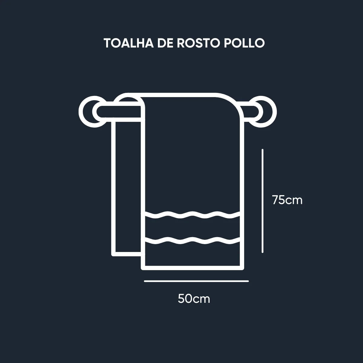 Toalha de Rosto Pollo Appel 50x75cm | Fio Penteado Jacquard | 500g/m²