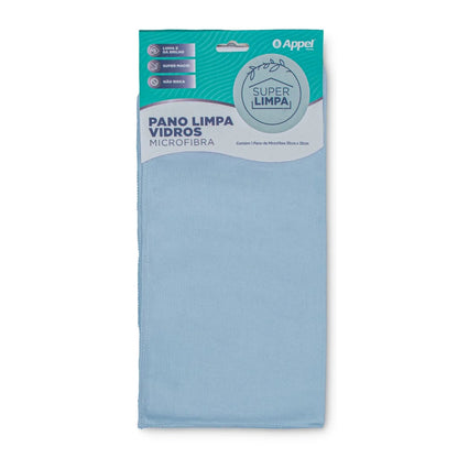 Pano de Microfibra Limpa Vidros 35x35 cm Appel Home – Sem Riscos e Sem Fiapos