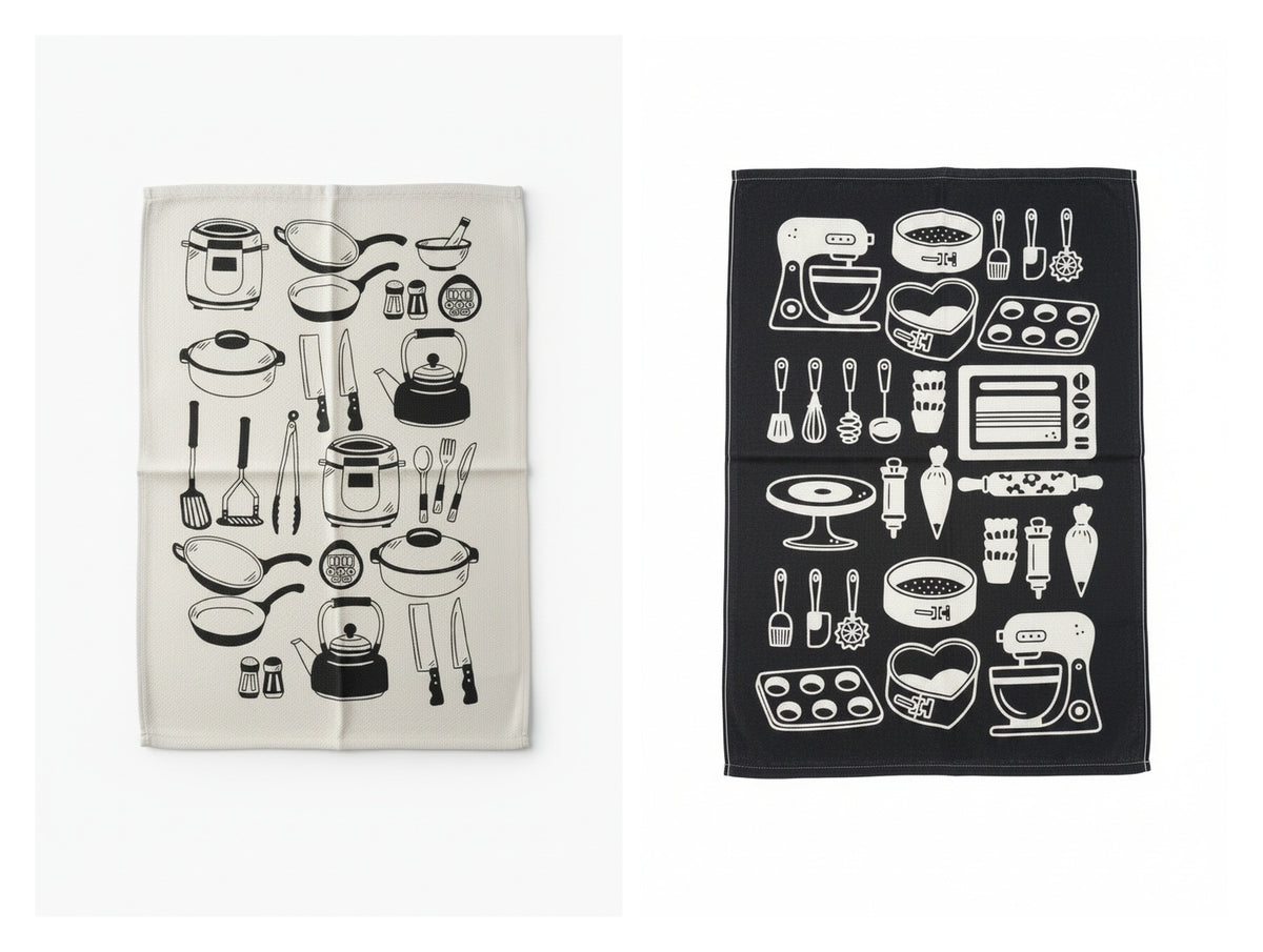 Pano de Copa Döhler Felpudo Menu 45x65cm 240 g/m² 100% Algodão Alta Absorção | Estampas Sortidas