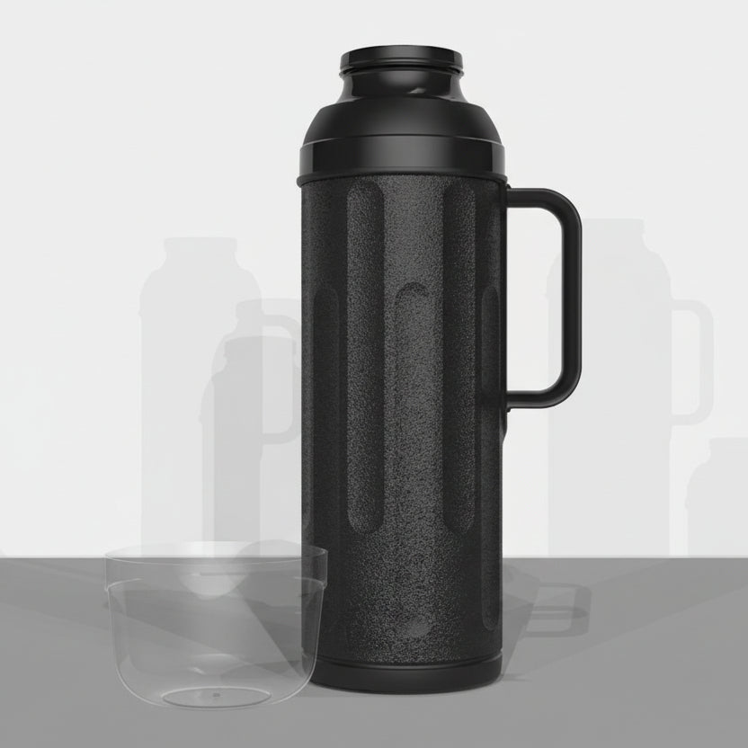 Garrafa Térmica Termolar Personal 1L • Ampola de Vidro • 12h Quente / 24h Frio • Rolha Clean