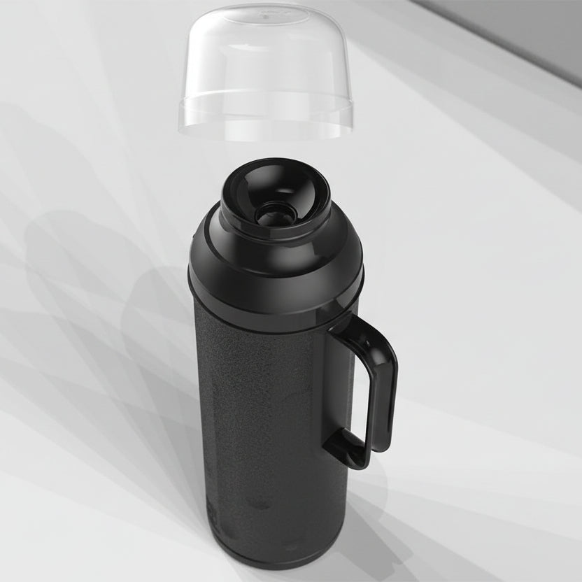 Garrafa Térmica Termolar Personal 1L • Ampola de Vidro • 12h Quente / 24h Frio • Rolha Clean