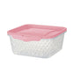 Pote Plástico 550 ml Quadrado Hermético Cristal 12 x 11,5 x 5,5 cm | Plasvale