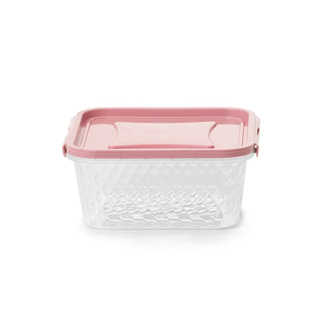 Pote Plástico 1 Litro Quadrado Hermético Cristal | Plasvale