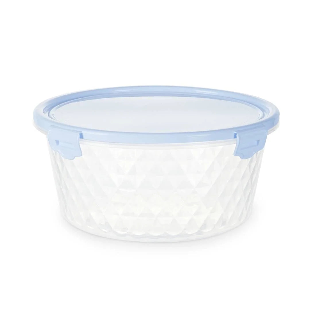 Pote Cristal Redondo 1 Litro com Travas | Plasvale
