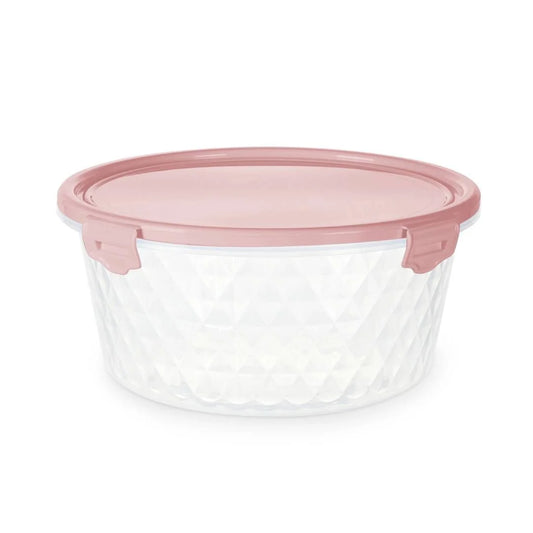 Pote Cristal Redondo 1 Litro com Travas | Plasvale