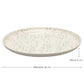 Prato Raso Oxford Flat Chuvisco 26 cm — Cerâmica Off White com Detalhes Pretos
