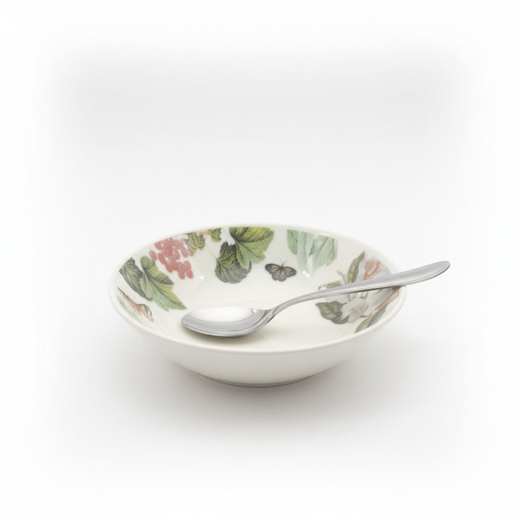 Prato Fundo Cerâmica Unni Garden Oxford 20,5 cm – Flores e Borboletas